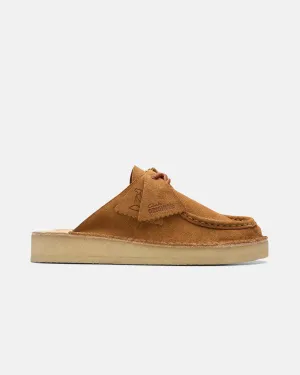 CLARKS ORIGINALS WOMENS DESERT NOMAD MULES DUSK BROWN SUEDE