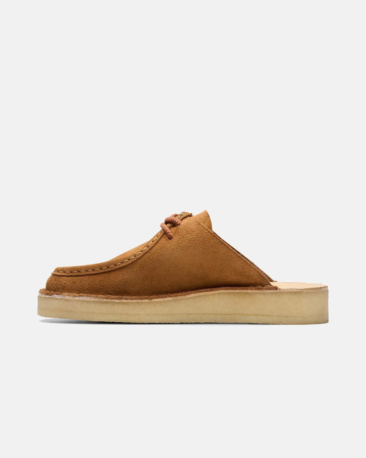 CLARKS ORIGINALS WOMENS DESERT NOMAD MULES DUSK BROWN SUEDE