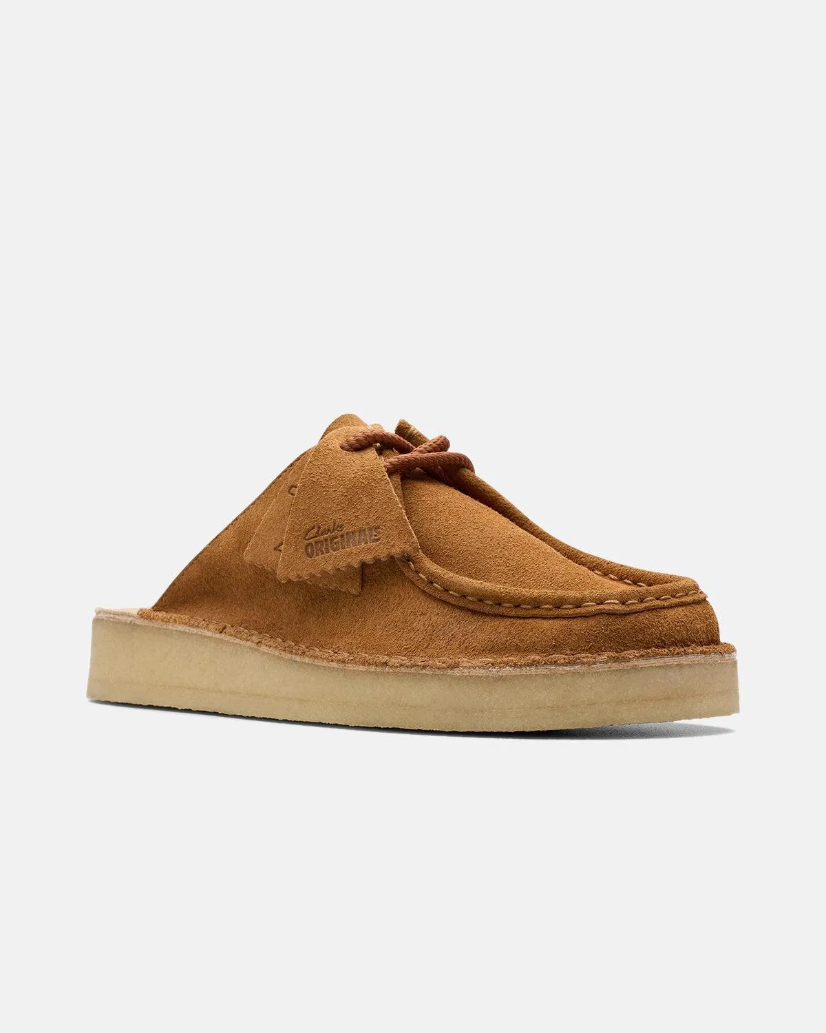 CLARKS ORIGINALS WOMENS DESERT NOMAD MULES DUSK BROWN SUEDE