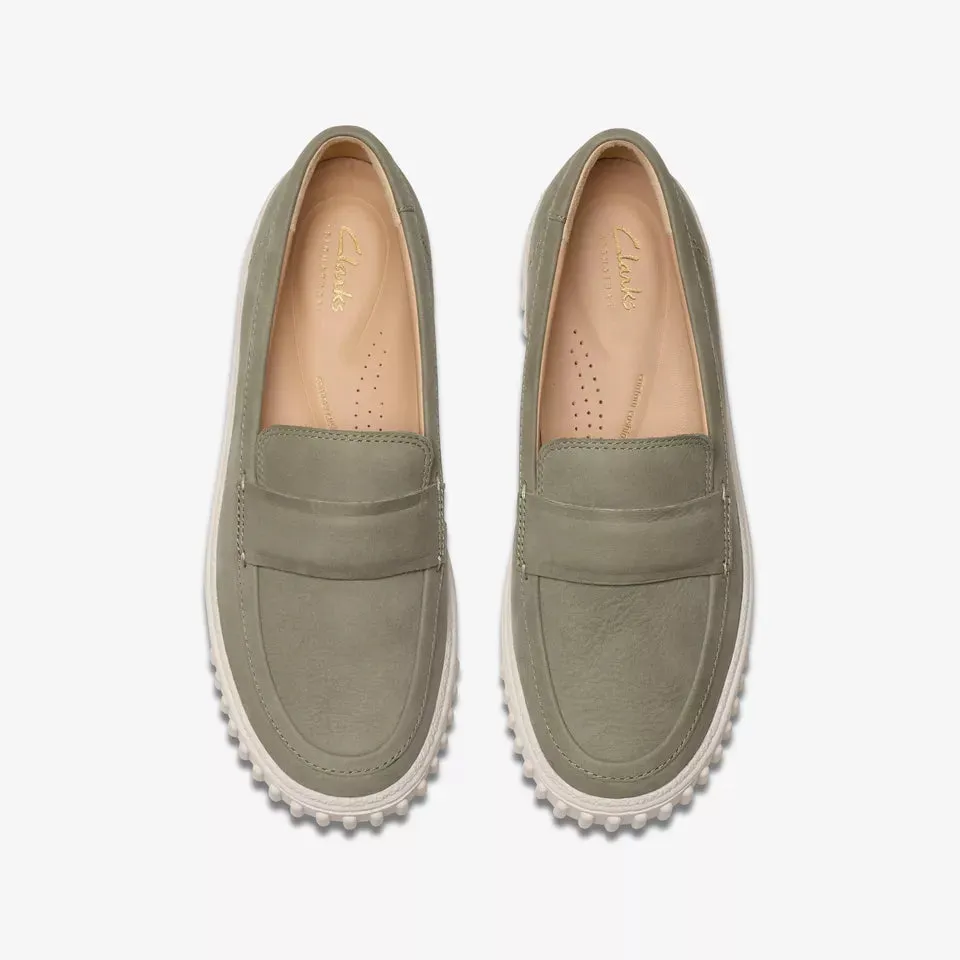 Clarks Women's Mayhill Cove Light Green Nubuck Leather 26181214