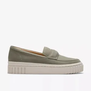 Clarks Women's Mayhill Cove Light Green Nubuck Leather 26181214
