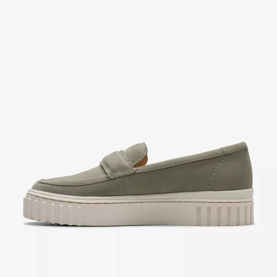 Clarks Women's Mayhill Cove Light Green Nubuck Leather 26181214