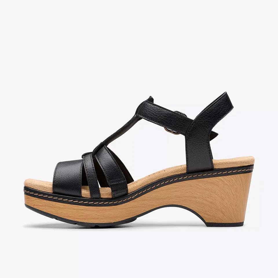 Clarks Women's Seannah Madi Black Leather 26181948