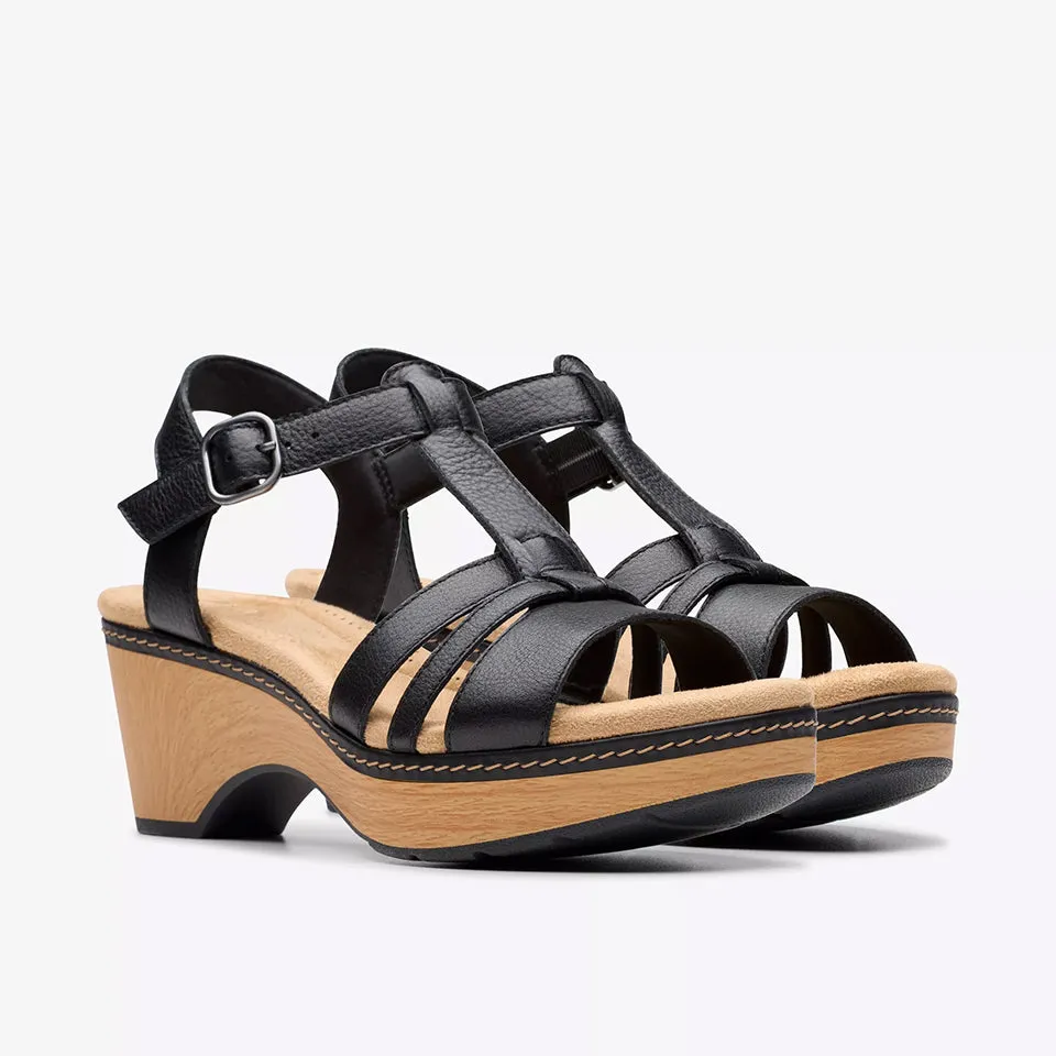 Clarks Women's Seannah Madi Black Leather 26181948