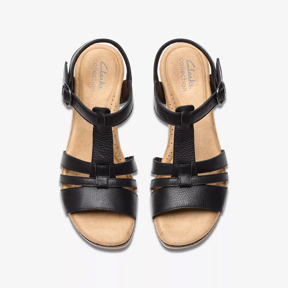 Clarks Women's Seannah Madi Black Leather 26181948