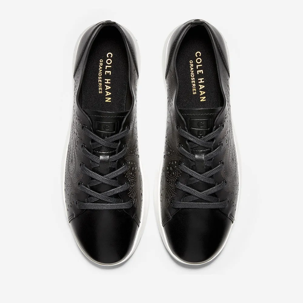 Cole Haan GrandPrø Tennis Laser Cut Sneaker Black/Black/Optic White