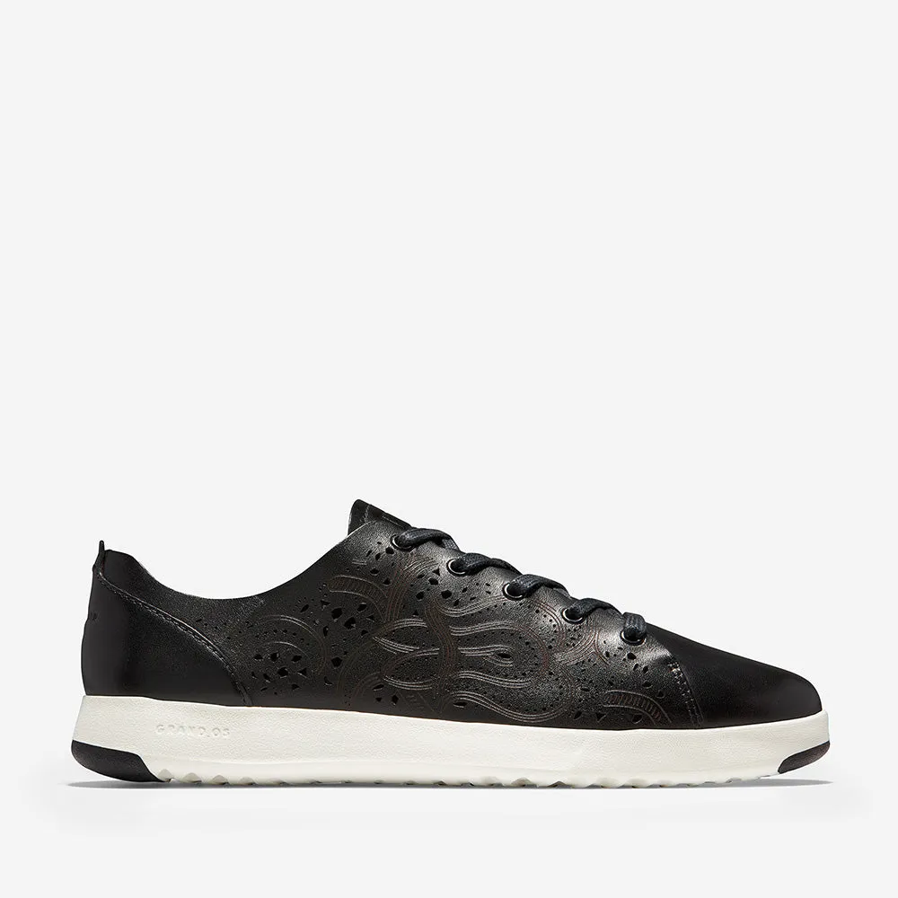 Cole Haan GrandPrø Tennis Laser Cut Sneaker Black/Black/Optic White