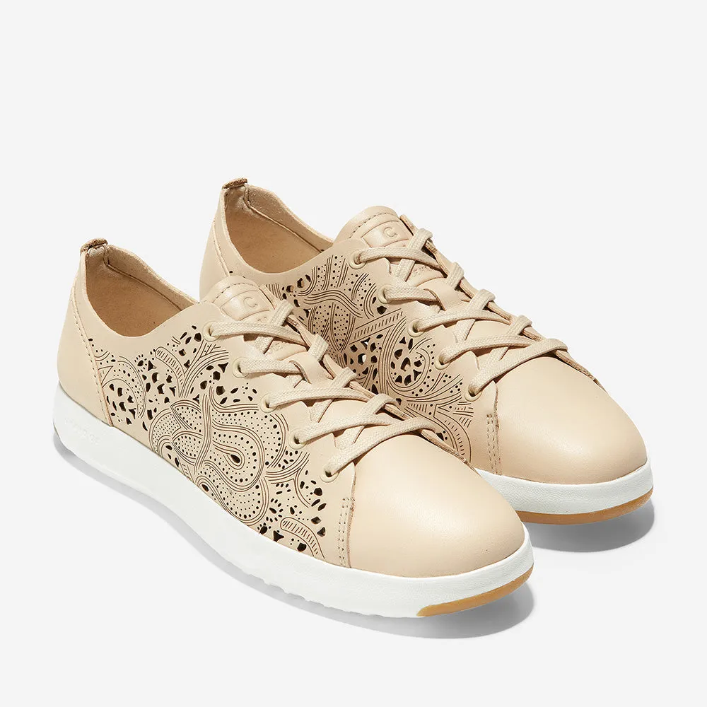 Cole Haan GrandPrø Tennis Laser Cut Sneaker Brazilian Sand/Optic White