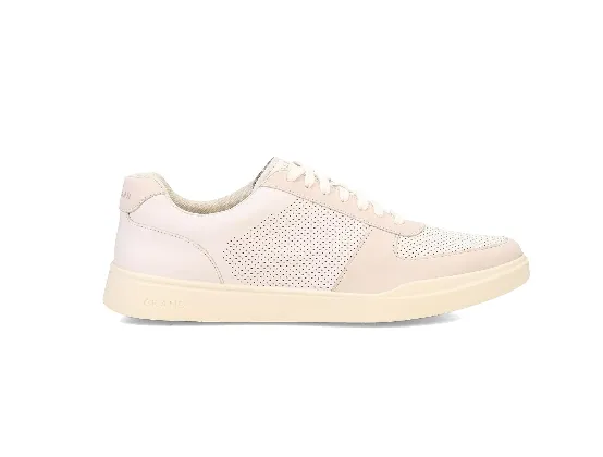 Cole Haan Men's Grand Crosscourt Modern Perf Sneaker Ivory/Silver Birch