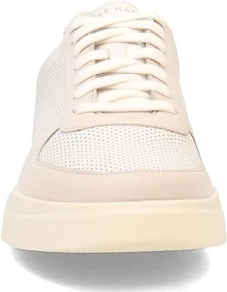 Cole Haan Men's Grand Crosscourt Modern Perf Sneaker Ivory/Silver Birch