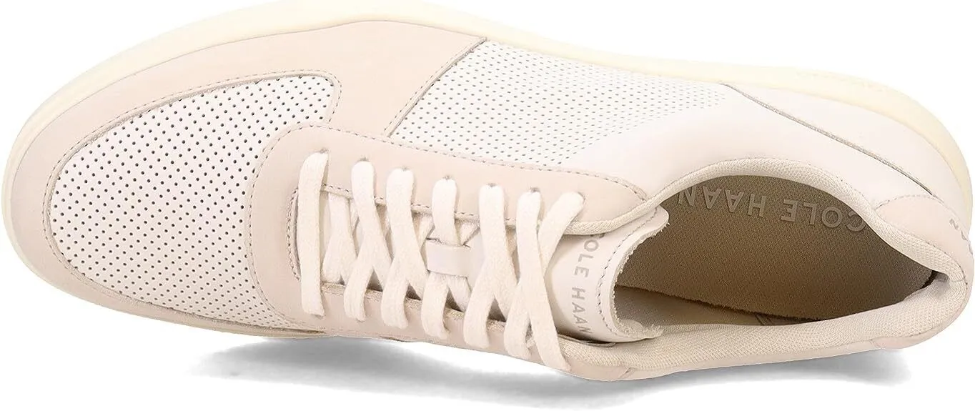 Cole Haan Men's Grand Crosscourt Modern Perf Sneaker Ivory/Silver Birch