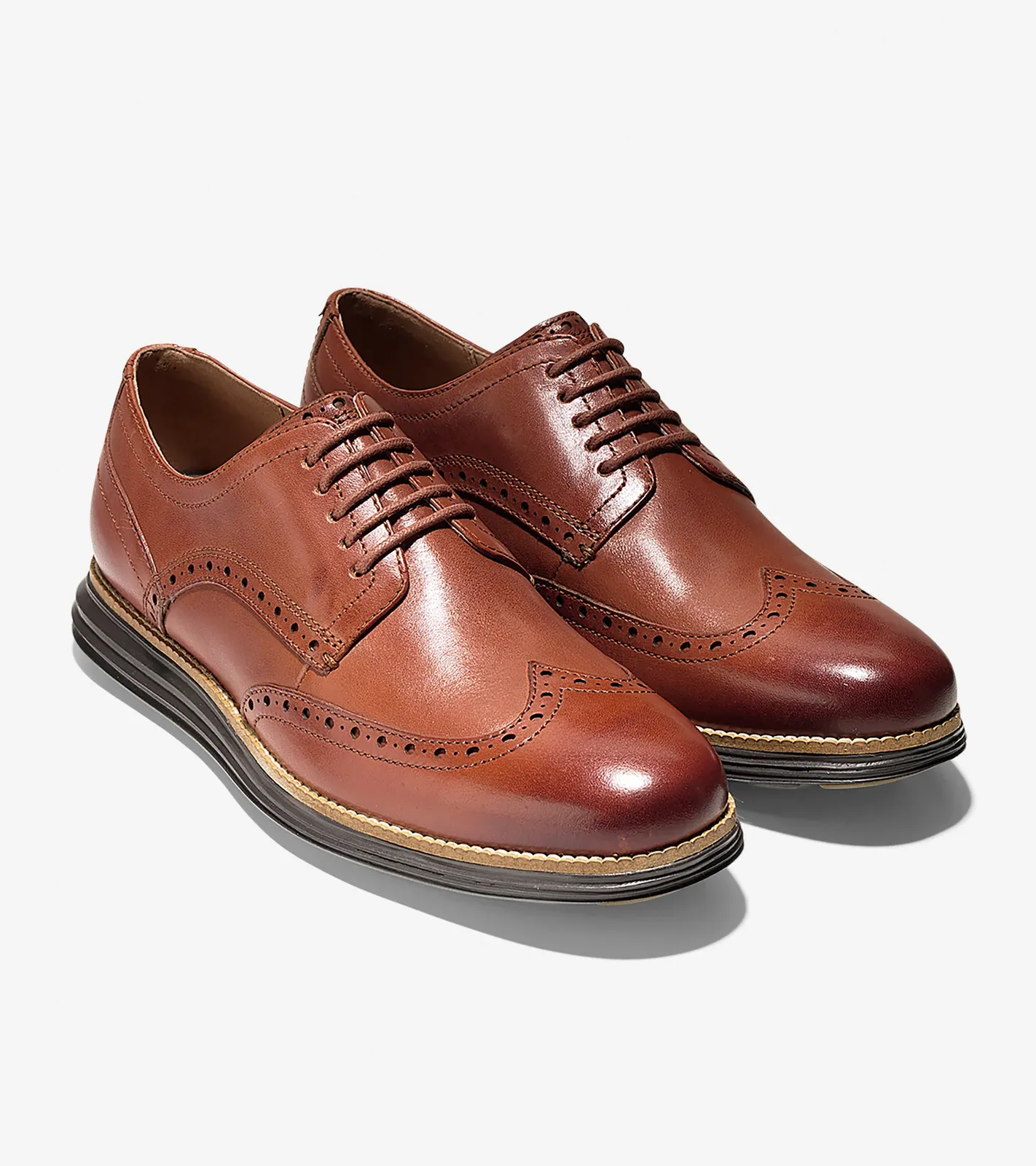 Cole Haan Men's ØriginalGrand Wingtip Oxford Woodbury Leather Java C26472