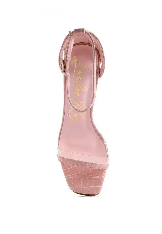 CUTLASS HIGH HEELED CHUNKY SANDALS