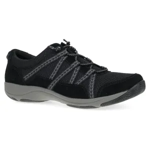 Dansko Harlyn Black/Black Suede Wide Sneaker (Women's)