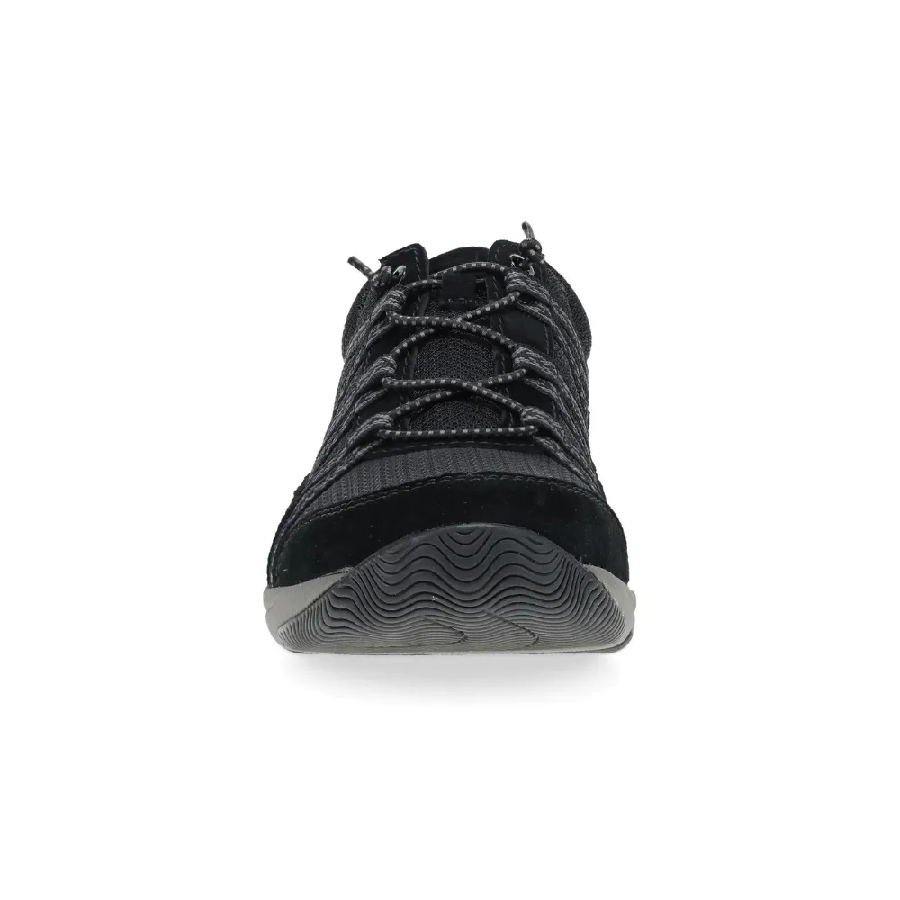 Dansko Harlyn Black/Black Suede Wide Sneaker (Women's)