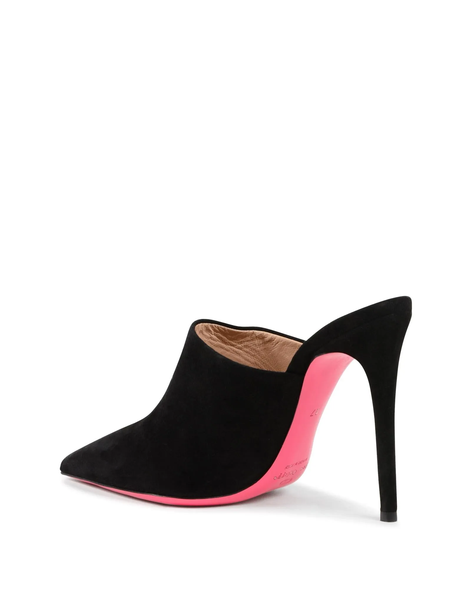 Dee Ocleppo Suede Mules High Heel Pointed Toe