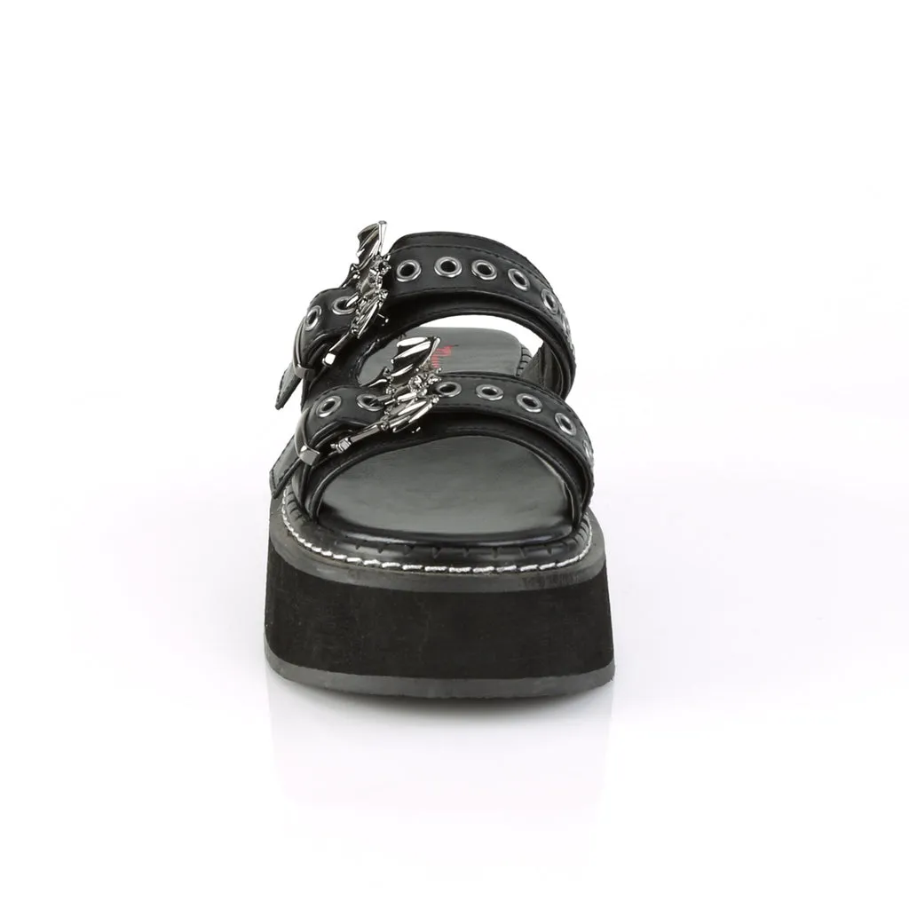 Demonia Bat Buckle Platform Sandal