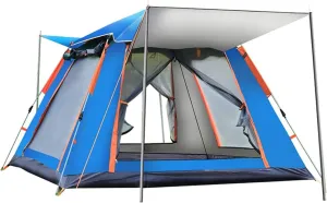 Dome Camping Tent 3-5 Person 4 Season Double Layers Waterproof Anti-UV Windproof Tents Family Outdoor Camping Tent