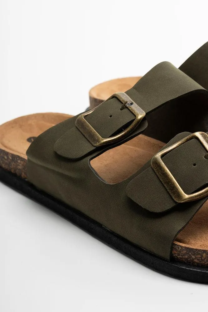 Double Strap Sandal Green