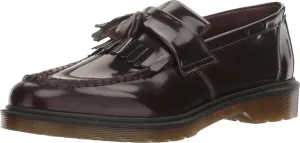 Dr. Martens Unisex Adrian Loafer Shoes – Leather Upper – Kiltie Fringe Detail – Cushioned Footbed & Sole Cherry Red Smooth UK 7 (US Men's 8, US Women's 9) Medium