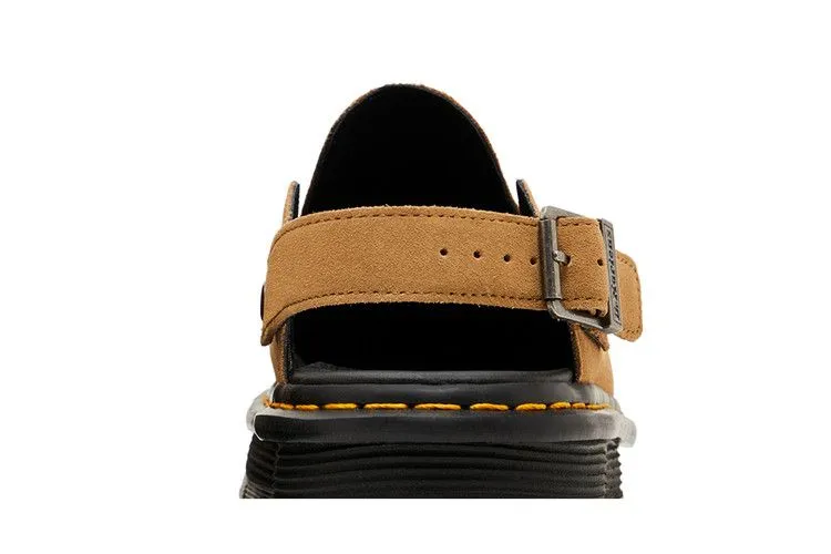 Dr. Martens Zebzag Suede Slingback Platform Mule Savannah Tan