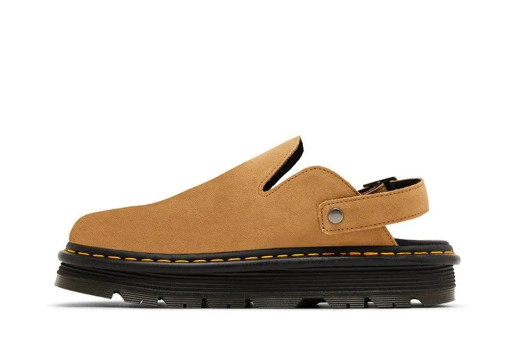 Dr. Martens Zebzag Suede Slingback Platform Mule Savannah Tan
