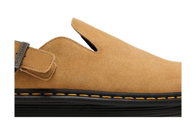 Dr. Martens Zebzag Suede Slingback Platform Mule Savannah Tan
