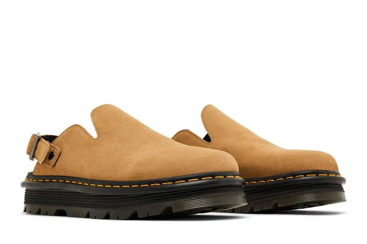 Dr. Martens Zebzag Suede Slingback Platform Mule Savannah Tan