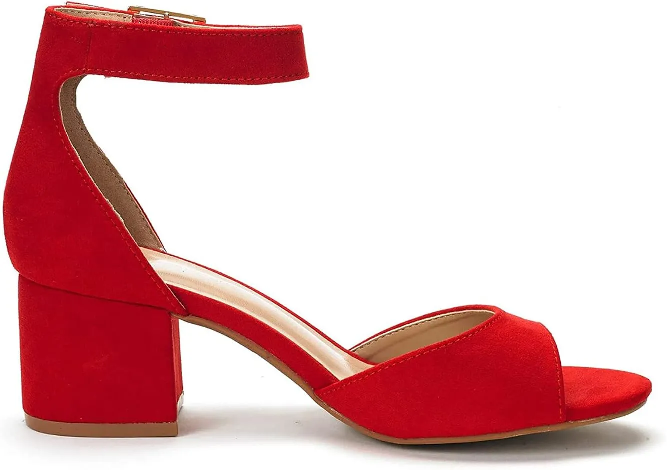 DREAM PAIRS Womens Heel Ssandals, Chunkle Fashion Low Heel Pump Ankle Strap Dress Sandal