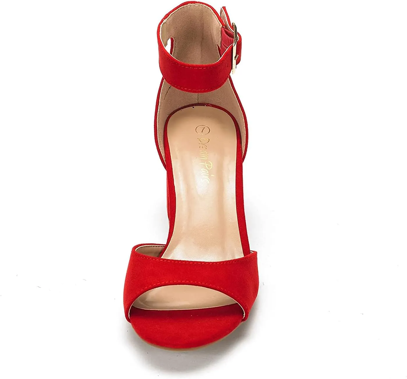 DREAM PAIRS Womens Heel Ssandals, Chunkle Fashion Low Heel Pump Ankle Strap Dress Sandal