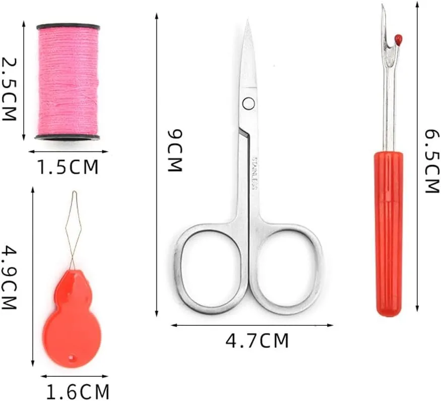 durewbsw Portable Home Sewing Bag Multifunctional Travel Sewing Kit 18 Pieces Sewing Repair Kit