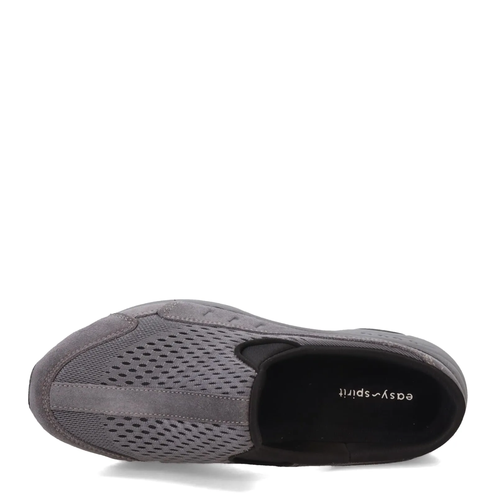 Easy Spirit Women's Traveltime Mule, Dark Grey Suede Multi, 9