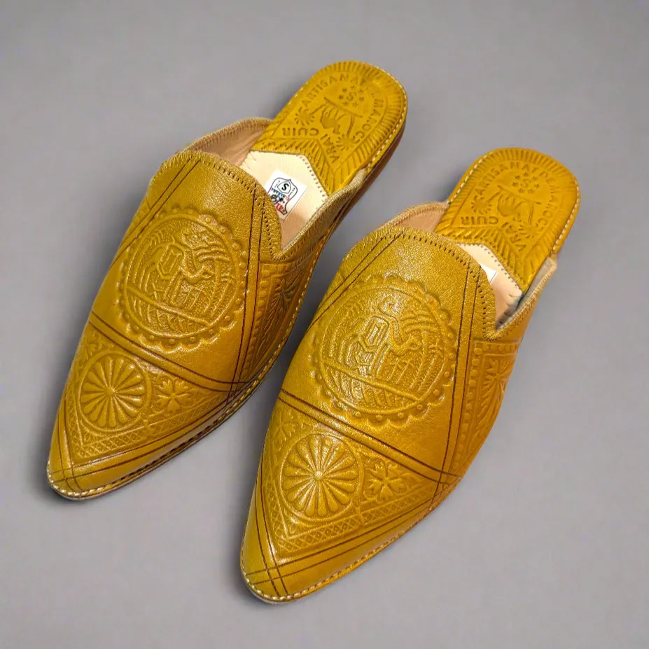 Embossed Leather Mule