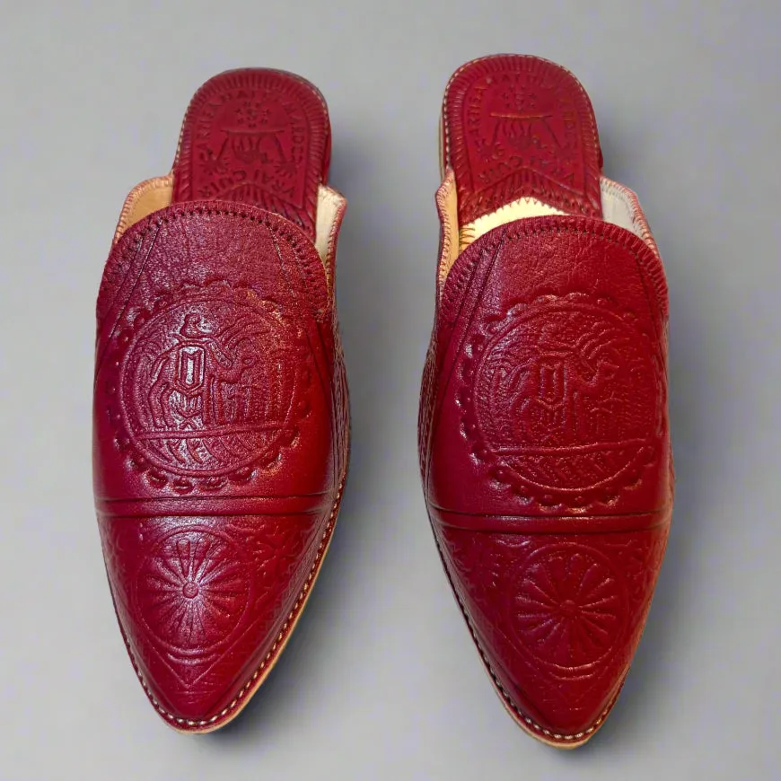 Embossed Leather Mule