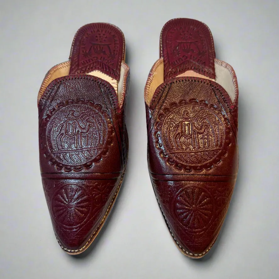 Embossed Leather Mule