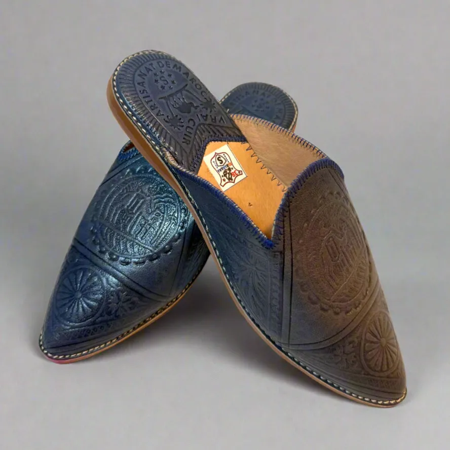 Embossed Leather Mule
