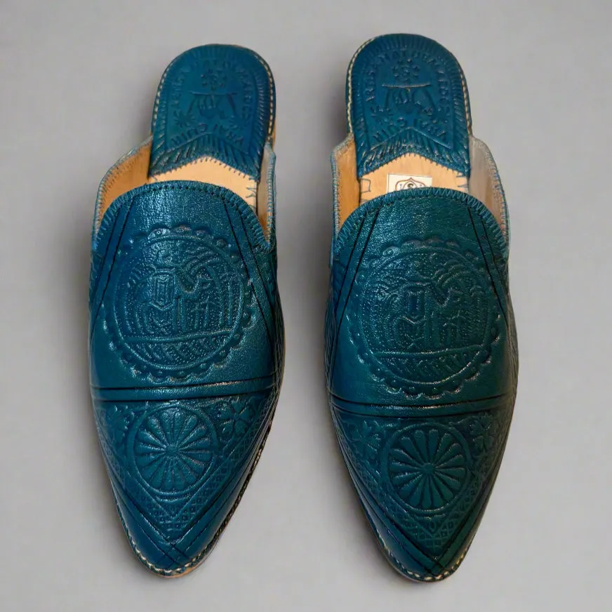 Embossed Leather Mule