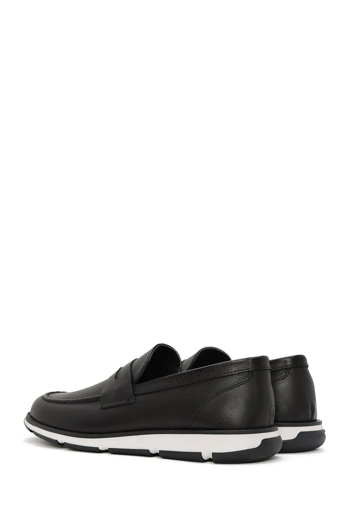 Erkek Siyah Deri Casual Loafer