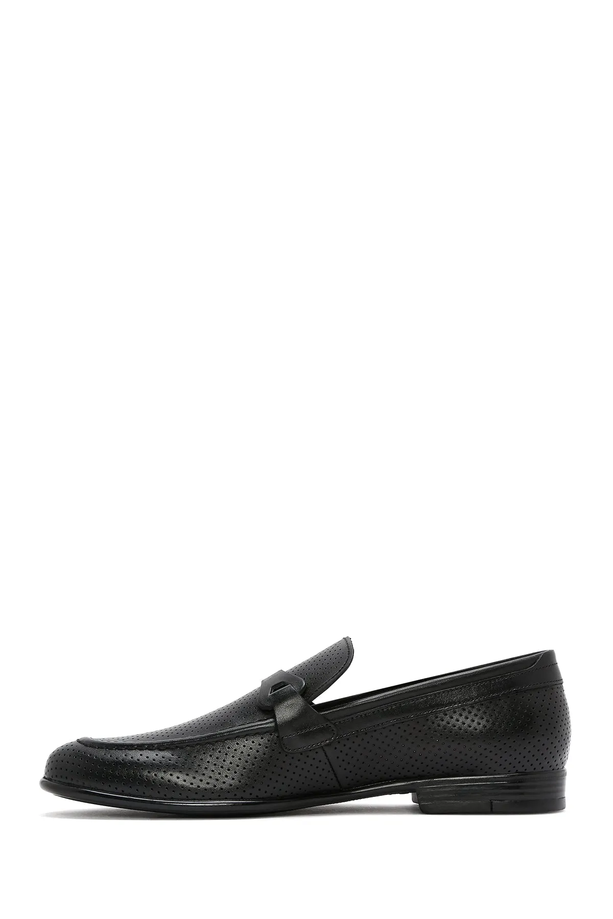 Erkek Siyah Deri Klasik Loafer