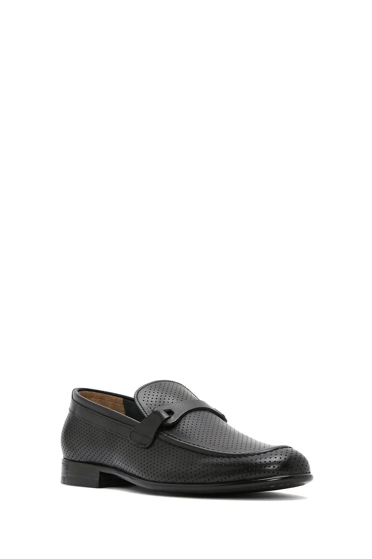 Erkek Siyah Deri Klasik Loafer