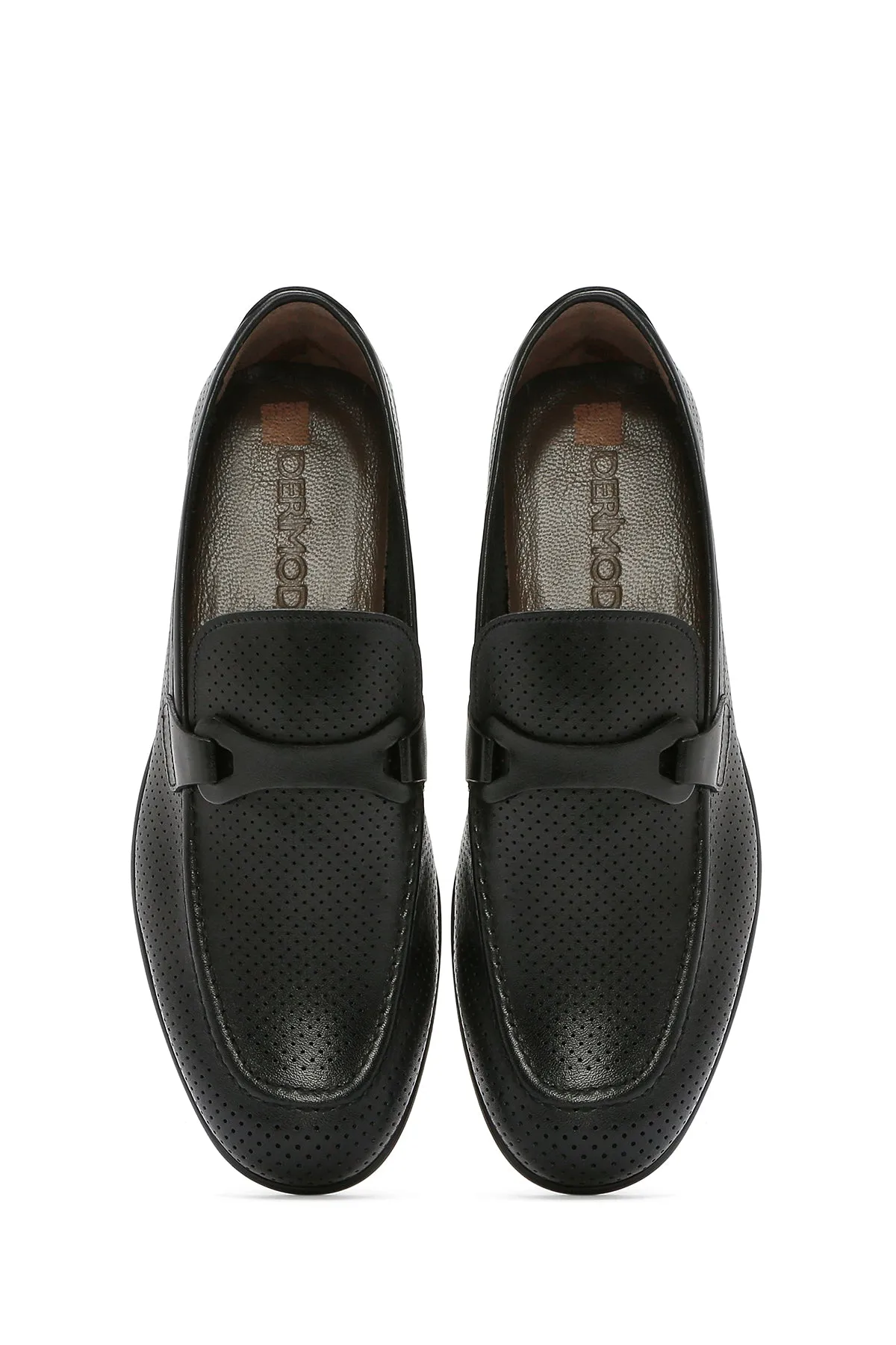 Erkek Siyah Deri Klasik Loafer