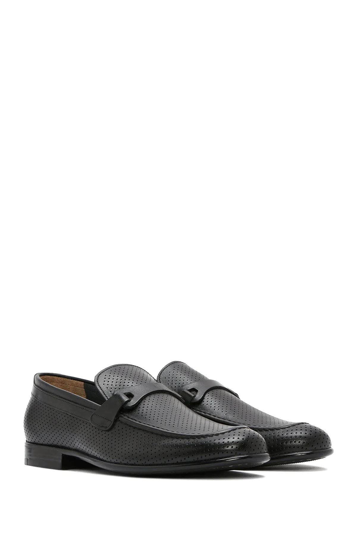 Erkek Siyah Deri Klasik Loafer