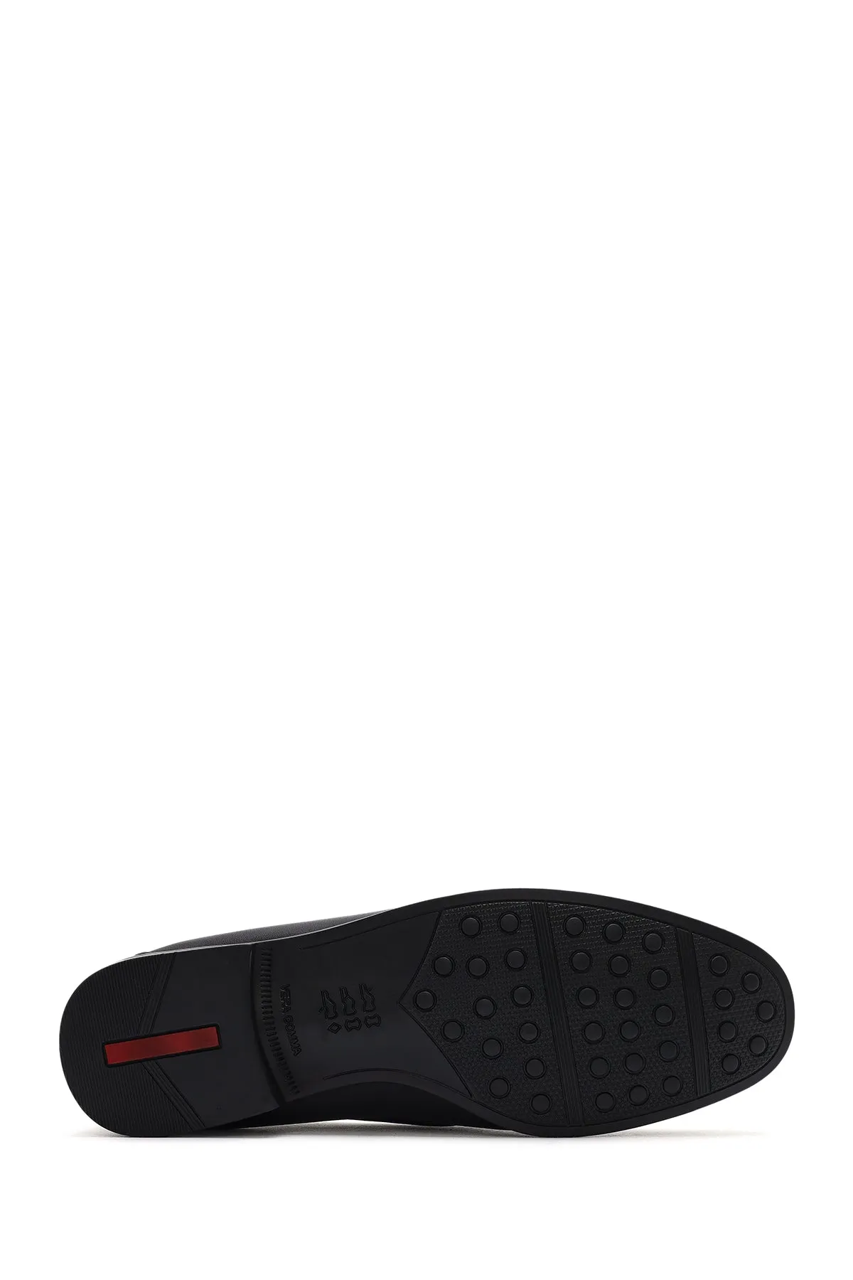 Erkek Siyah Püsküllü Deri Casual Loafer