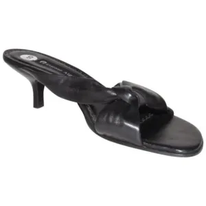 Etienne Aigner MADERA Black Leather Mules Sandal