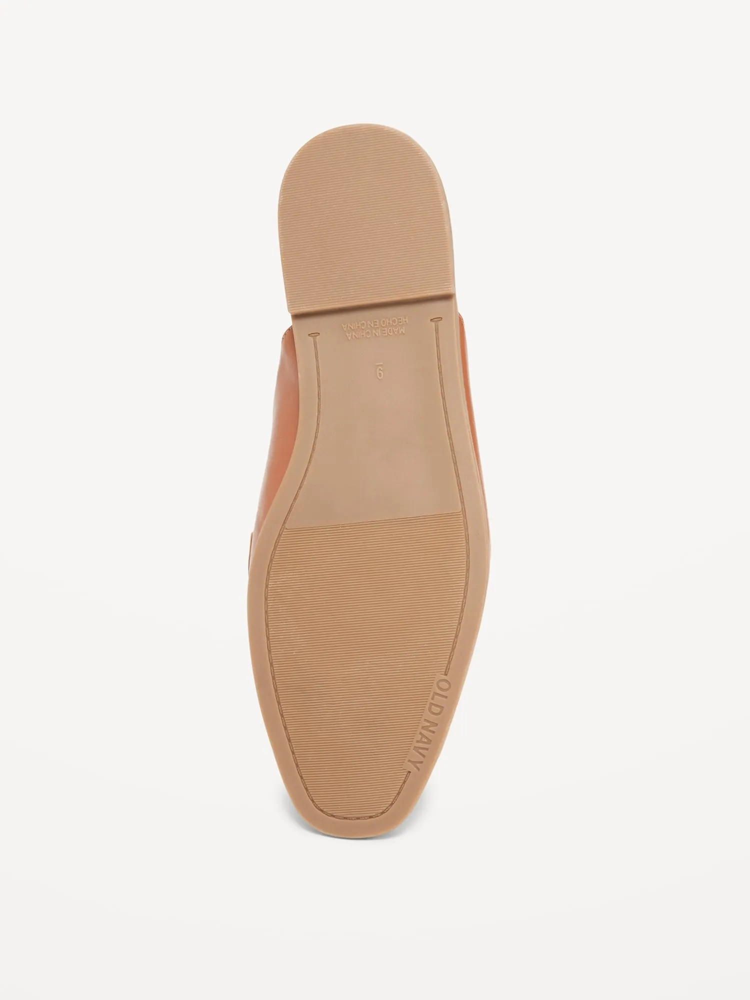 Faux-Leather Loafer Mule Shoes