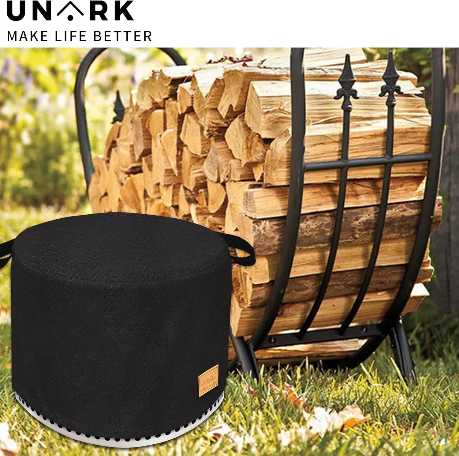 Fire Pit Cover For Solo Stove Cover Yukon 27 Inch ,Solo Stove Yukon Cover Yukon Solo Stove Cover,Solo Yukon Cover,Heavy Waterproof Protective Solo Stove Accessories,Solo Stove Yukon Cover (Black)