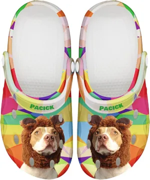 FolHaoth Personalized Photo and Text Womens Mens Clogs Custom Pet Face Name Summer Slippers Garden Shoes Cat Dog Face Custom Funny Clog Gifts for Friends, Lover, Oneself