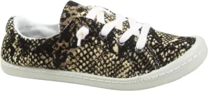 Forever Link Women's Classic Slip-On Comfort Fashion Sneaker, Snake (9)