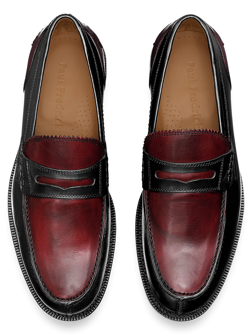 Freeman Penny Loafer - Black/burgundy