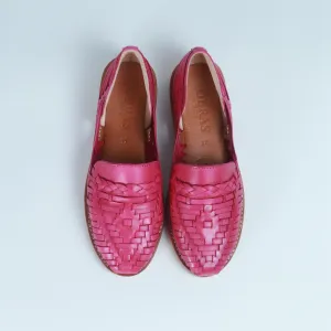 Fuchsia Pink Leather Isabel Loafer